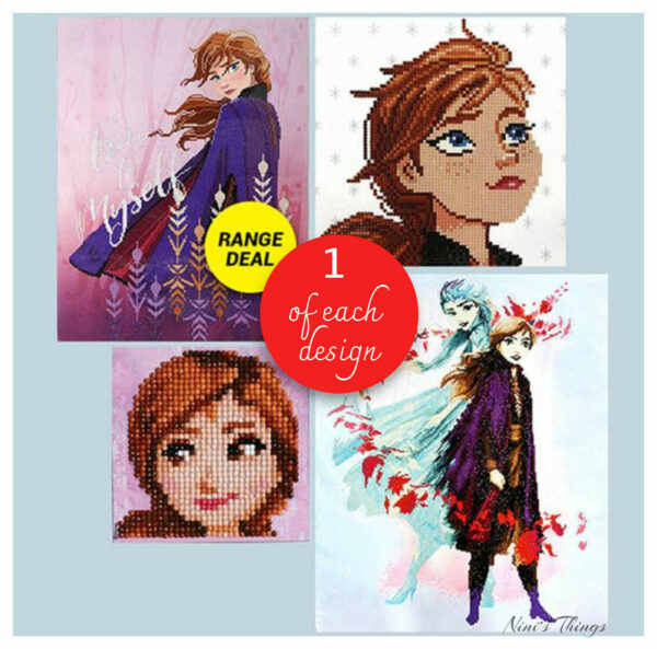 Diamond Dotz Disney FROZEN - ELSA Anna 4x Bundle DEAL Painting Canvas Craft