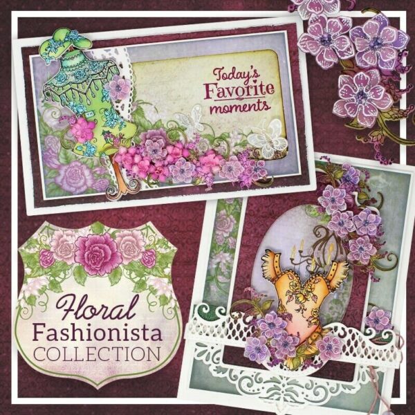 Heartfelt Creations Floral Fashionista Petite Florals Flowers Die & Stamp Combo - Image 5