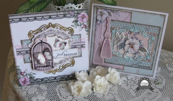 Ultimate Crafts Clear Stamp Set - Magnolia Lane Vintage Frame Border Lace - Image 2