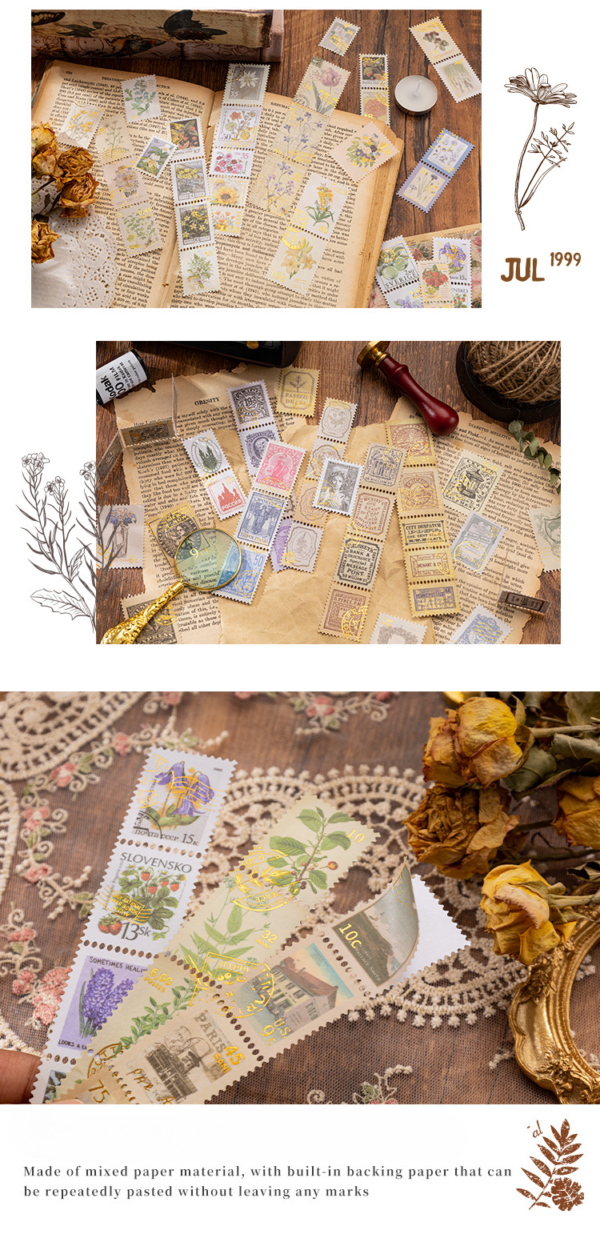 Scrapbooking Vintage Stamp Stickers Embellishments Images Cardmaking Die Cut - Image 5