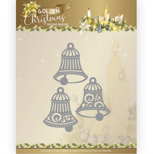 Find It Dies Amy Design – Golden Christmas - Traditional Bells Cardmaking