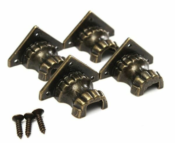 4x Feet Vintage Antique Wooden Jewelry Gift Box Hardware Home Decor Screws