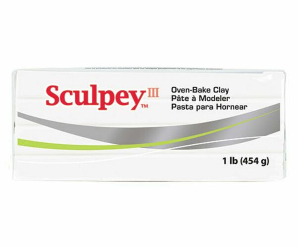 Sculpey III - White Polymer Clay Large 454g 1lb Block Bulk Oven Bake Modeling - Image 2