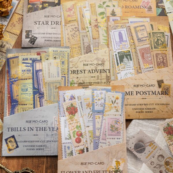 Scrapbooking Vintage Stamp Stickers Embellishments Images Cardmaking Die Cut