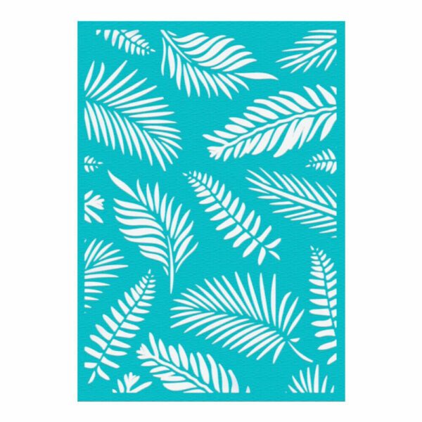 Couture Creations Emboss Folder - 5 x 7in - Earthy Delights Palm Leaves Leaf