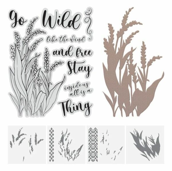 Couture Creations Stamp Die & Stencils Flourish & Thrive-Wild Water Peppers