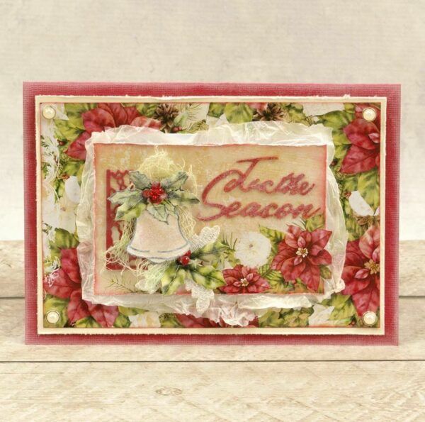 Couture Creations Mini Stamp - The Gift of Giving - Holly & Bell 1pc - 50x50mm - Image 2