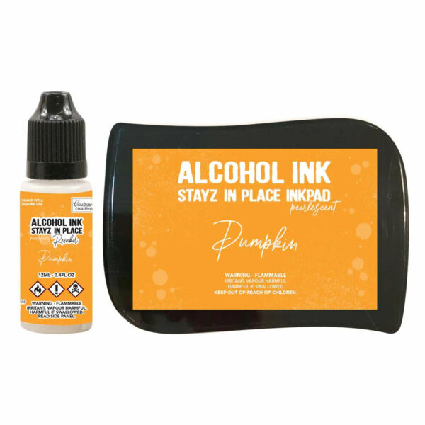 Stayz in Place Permanent Alcohol Ink Pad + reinker - Pumpkin Pearlescent