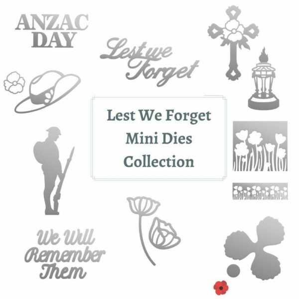 Couture Creations Mini Die - Lest We Forget - Poppy Border 1pc - 48 x 48mm WAR - Image 2