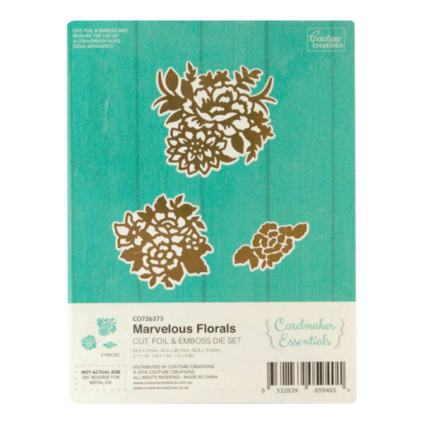 Couture Creations Hotfoil Stamp - Cardmaker Essentials - Marvelous Florals Craft - Image 2