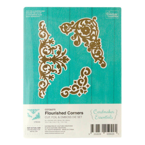 Couture Creations Hotfoil Stamp - Cardmaker Essentials - Flourished Corners - Image 2