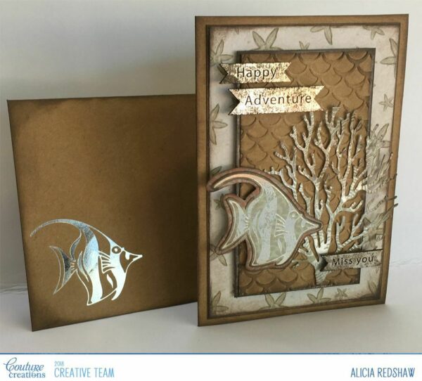 Couture Creations Hotfoil Stamp - Seaside and Me - Angel Fish Gopress & Foil - Image 3