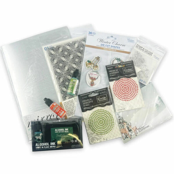 Couture Creations Card Kit Stamps Embellishments Ink Christmas Value Bundle 2