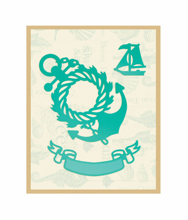 Couture Creations Intricutz Sea Breeze Collection Wreathed Anchor Die 6.5x7.5cm