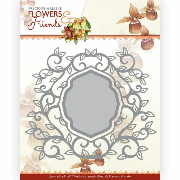 Find It Dies Precious Marieke – Flowers and Friends - Circle of Leaves Frame