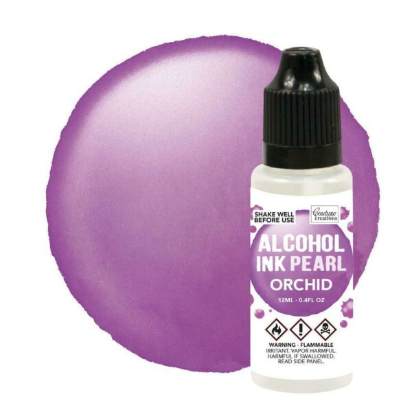 Couture Creations 1x Alcohol Ink - Intrigue Orchid Pearl - 12ml Purple Yupo