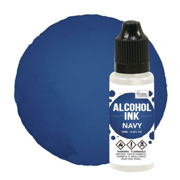 Couture Creations 1x Alcohol Ink - Eggplant / Navy - 12ml Blue Resin Clay