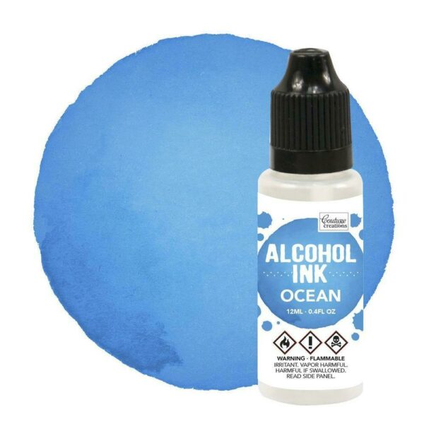 Couture Creations 1x Alcohol Ink - Sail Boat Blue / Ocean - 12ml Resin Clay