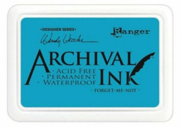 Ranger Archival Ink Pad Non Bleed Permanent Fade Resistant Forget-Me-Not