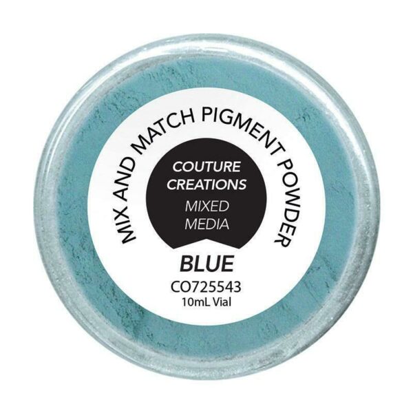 Couture Creations Mixed Media Mix Match Pigment Powder Mica - Blue 10ml Resin