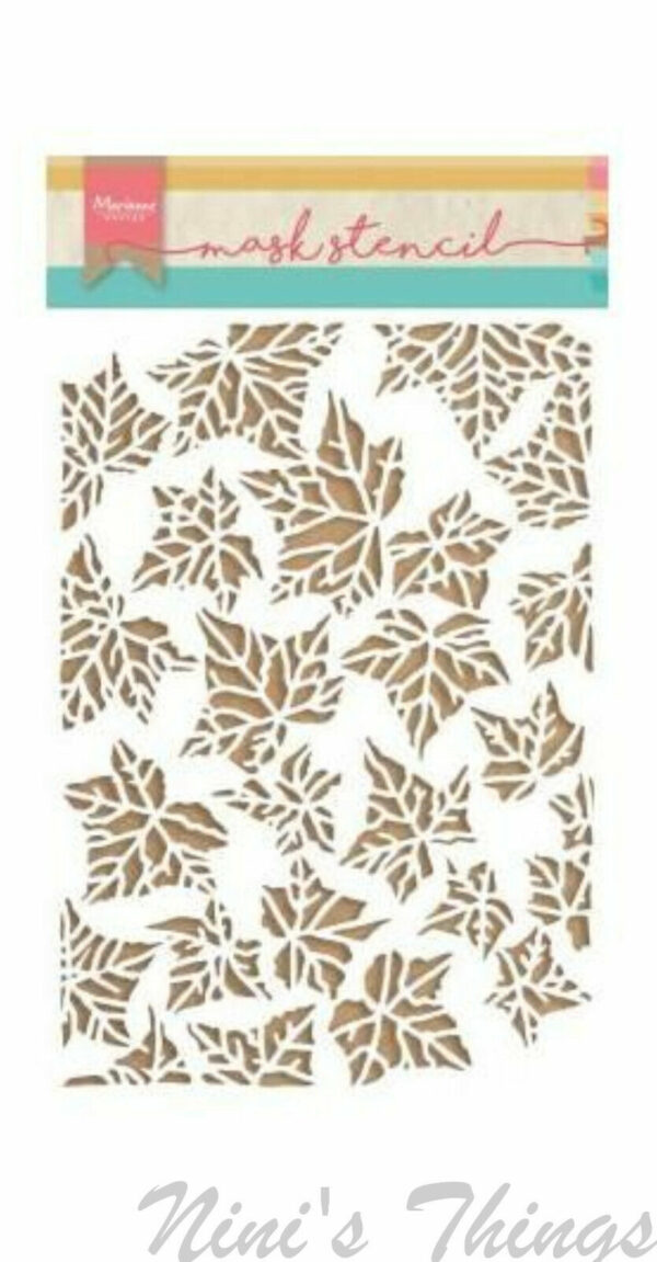 Marianne Design A5 Mask Stencil Leaves Autumn Tiny's Leaves Texture Mixed Media