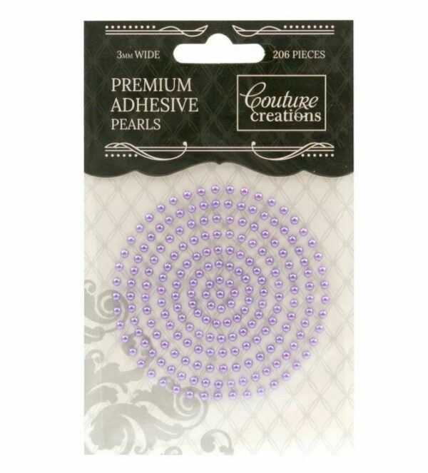 Couture Creations Embellishments Pearls Petunia Purple 3mm 424pc