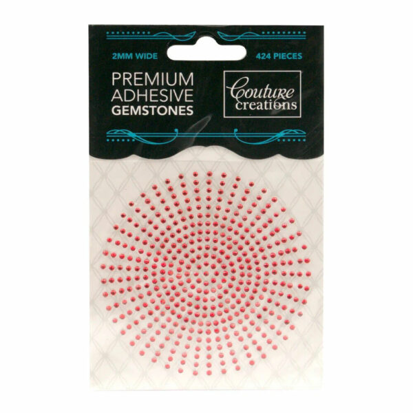 Couture Creations Embellishments Gemstones Maraschino Pink 2mm 424pc