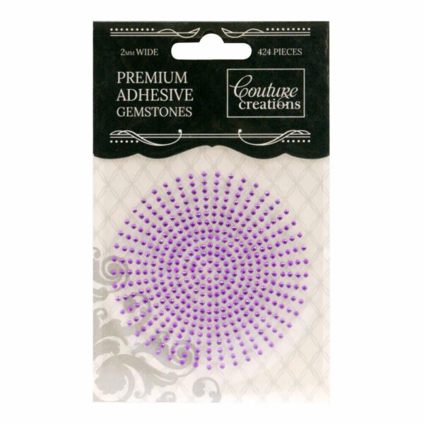 Couture Creations Embellishments Gemstones Amethyst Purple 2mm 424pc