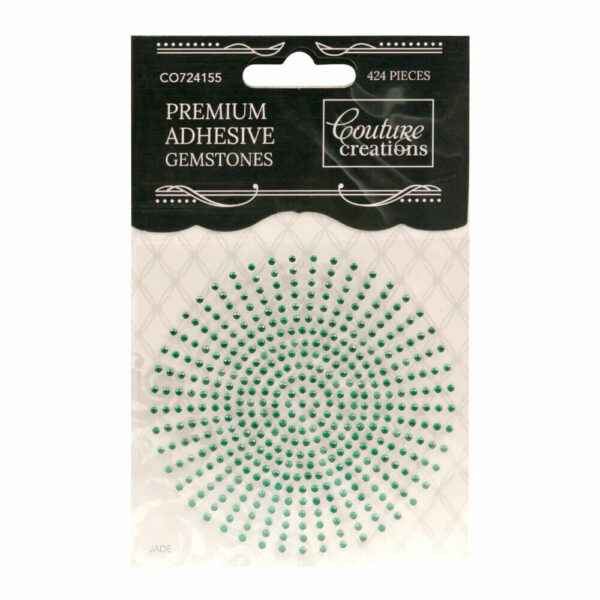 Couture Creations Embellishments Gemstones Jade Green Dark 2mm 424pc