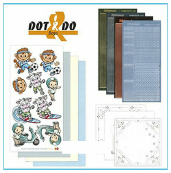 Find It Trading Dot and Do 005 Boy Sport Monkey Card Making Kit Foil Stickers