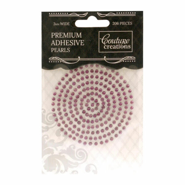 Couture Creations Embellishments Adhesive Pearls - Perfect Plum (3mm - 206pcs)