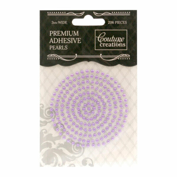 Couture Creations Embellishments Adhesive Pearls - Petunia Purple (3mm - 206pcs)