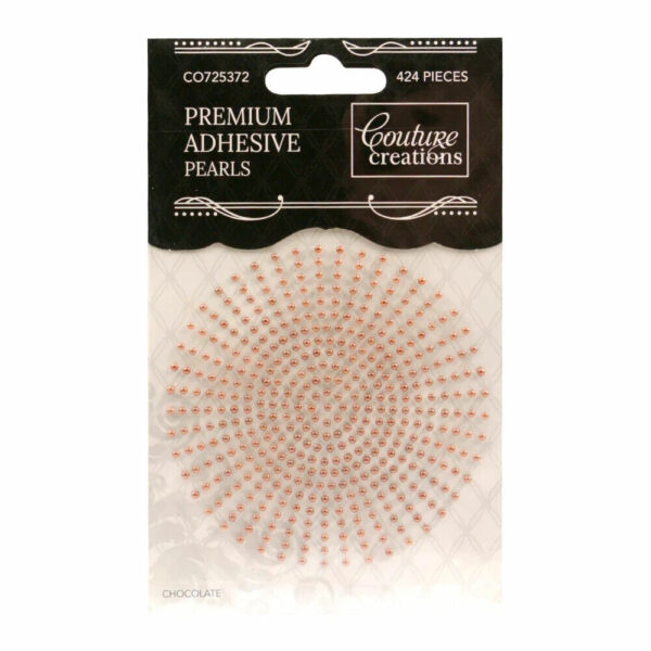 Couture Creations Embellishments Adhesive Pearls - Chocolate 3mm - 206pcs