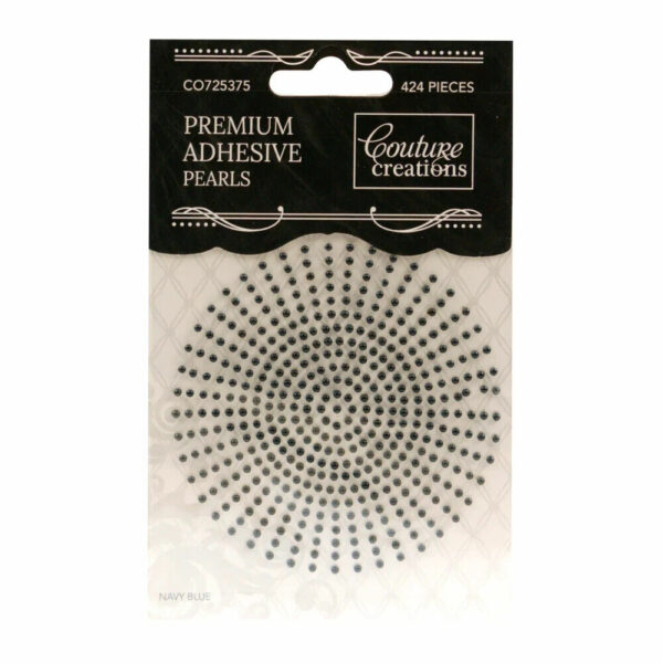 Couture Creations Embellishments Adhesive Pearls - Navy Blue 3mm - 206pcs