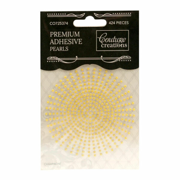 Couture Creations Embellishments Adhesive Pearls - Champagne 3mm - 206pcs