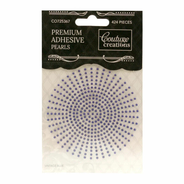 Couture Creations Embellishments Adhesive Pearls - Vintage Blue 3mm - 206pcs