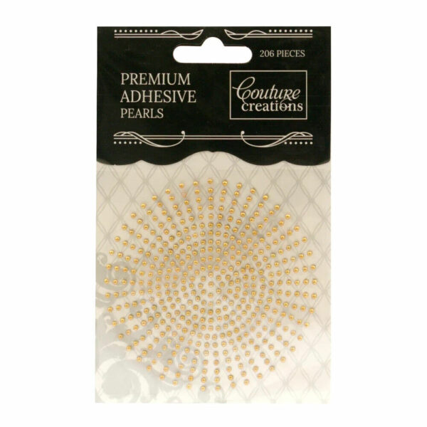 Couture Creations Embellishments Adhesive Pearls - Deep Gold 3mm - 206pcs