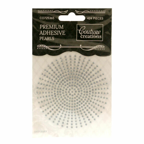 Couture Creations Embellishments Adhesive Pearls - Deep Silver 3mm - 206pcs