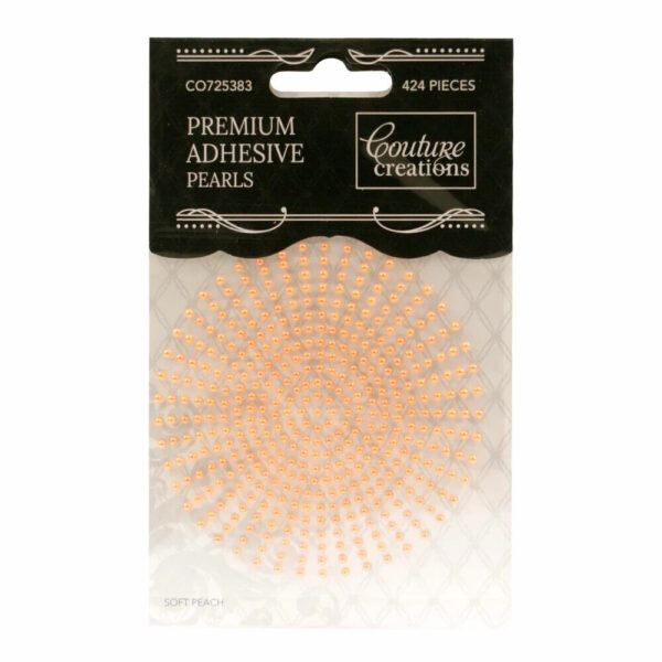 Couture Creations Embellishments Adhesive Pearls - Soft Peach 3mm - 206pcs