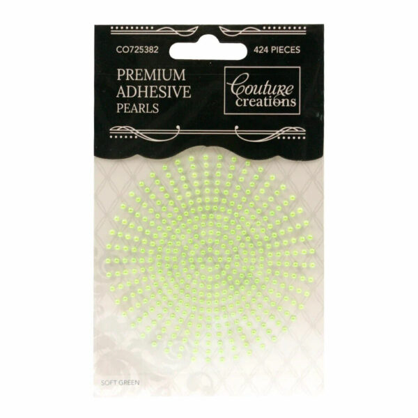 Couture Creations Embellishments Adhesive Pearls - Soft Green 3mm - 206pcs