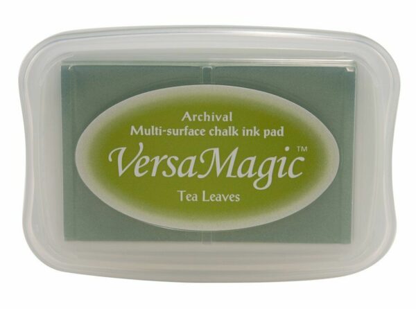 Tsukineko VERSAMAGIC Embossing Versa INK PAD Stamping Chalk 60 tea leaves Green