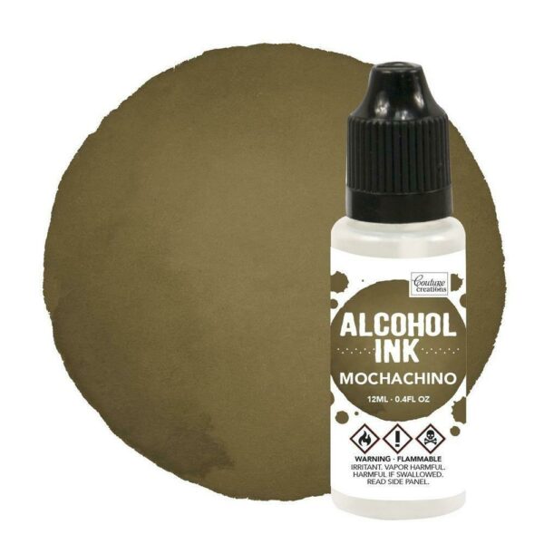 Couture Creations 1x Alcohol Ink - Espresso / Mochachino - 12ml Brown Yupo Resin