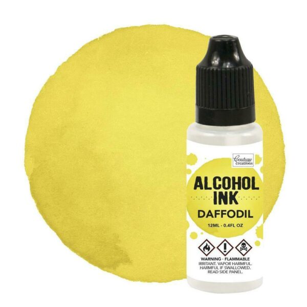 Couture Creations 1x Alcohol Ink - Lemonade / Daffodil - 12ml Yellow Yupo Resin