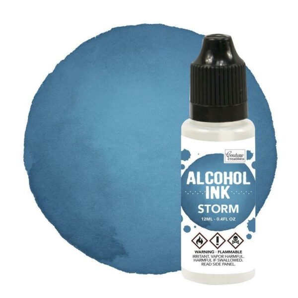 Couture Creations 1x Alcohol Ink - Stream / Storm - 12ml Blue