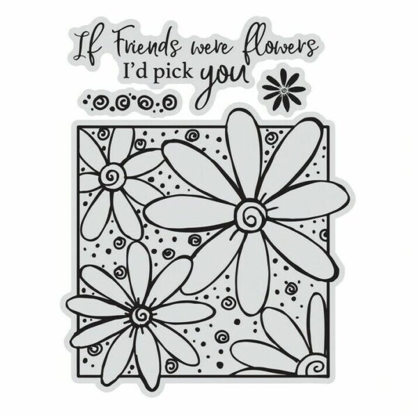 Couture Creations Stamp & Colour Vintage Blooms - Friends & Flowers (4pc) Daisy