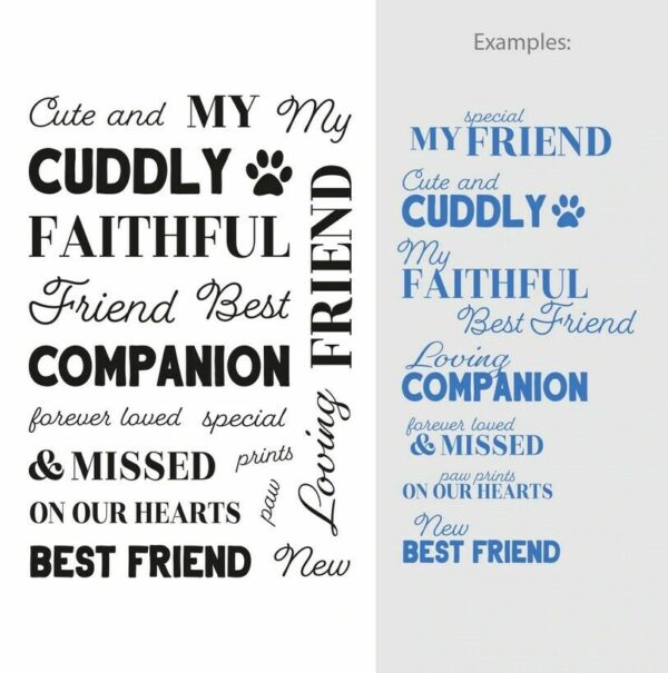 Couture Creations Stamp Set - Sentiment Cute and Cuddly (19pc) - 80 x 116mm