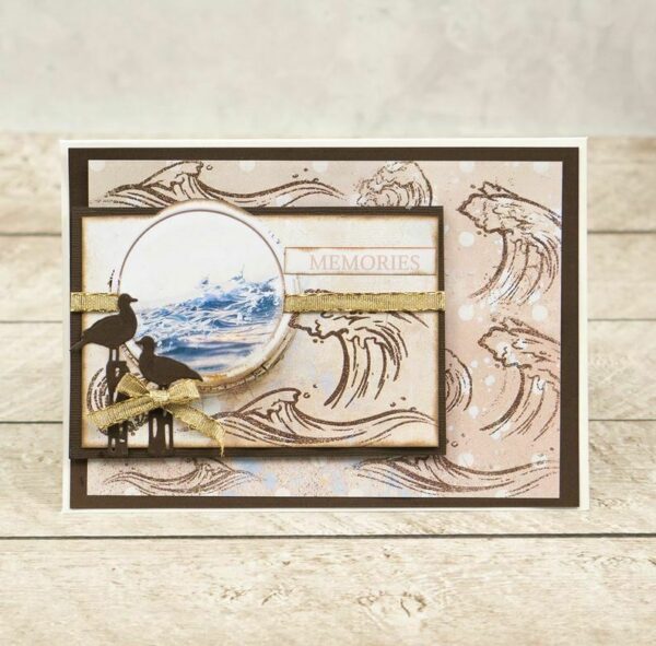 Couture Creations Stamp Set - Seaside Girl Crashing Waves Stamp 7pc Lighthouse - Image 2