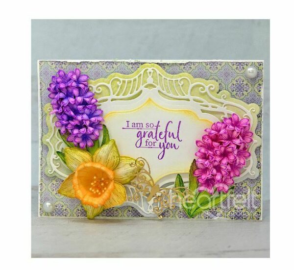 Heartfelt Creations Spring Garden Collection Fragrant Hyacinth Cling Stamp Set - Image 4