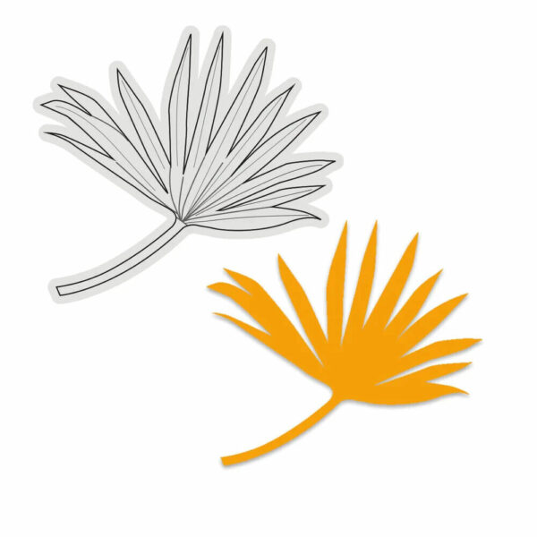 Couture Creations Stamp and Dies - Palm Leaf Leaves - Approx. 50 x 50mm