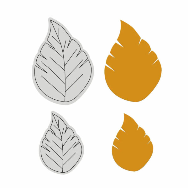 Couture Creations Stamp and Dies - Single Leaf - Approx. 50 x 50mm